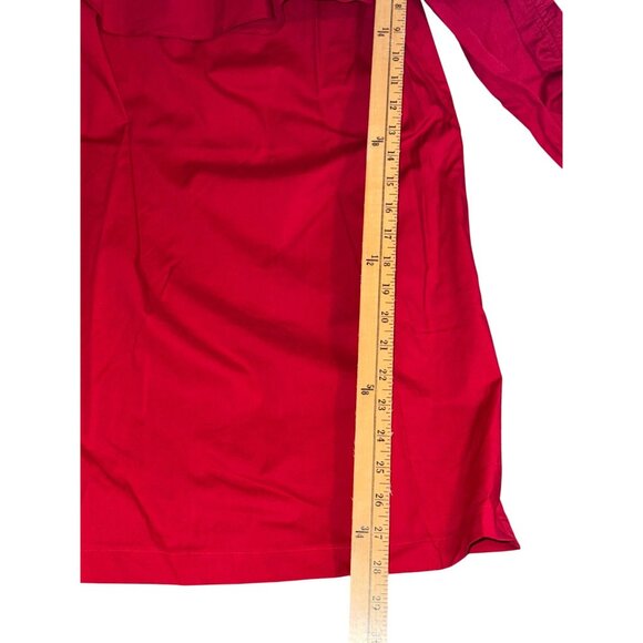 Off-Shoulder Red Dress With Tie Sleeves By Socialite Size S - Picture 4 of 6